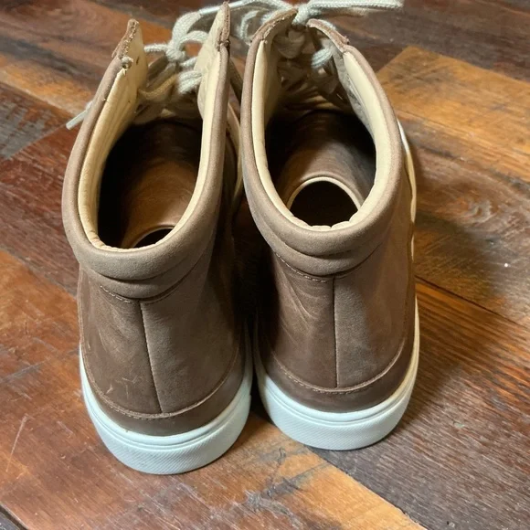Nisolo Everyday Mid Top Men’s Sneakers Tobacco Brown Leather Size 9.5 - Picture 5 of 12